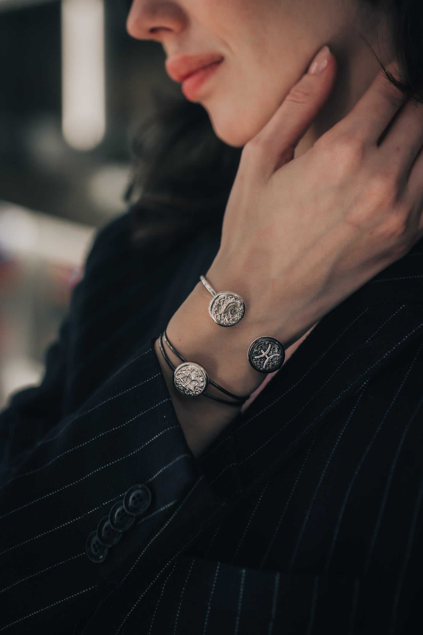 Embossed TwinCore Bracelet - Deliadore Modular Jewelry