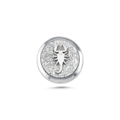 Scorpio Zodiac Animal Charm - Light Silver