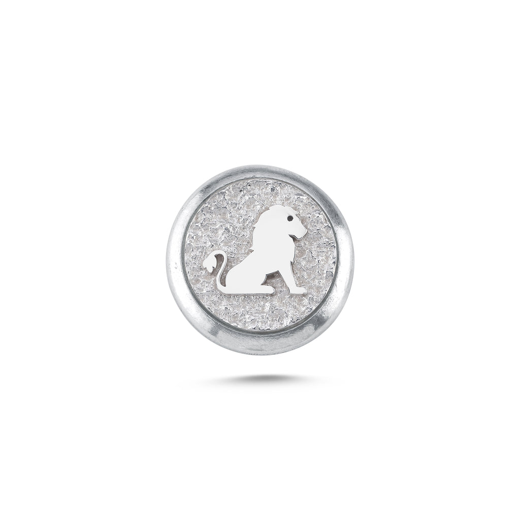 Aslan Burcu Hayvanı Manyetik Charm - Light Silver