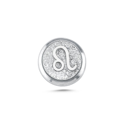 Leo Zodiac Symbol Magnetic Charm - Light Silver