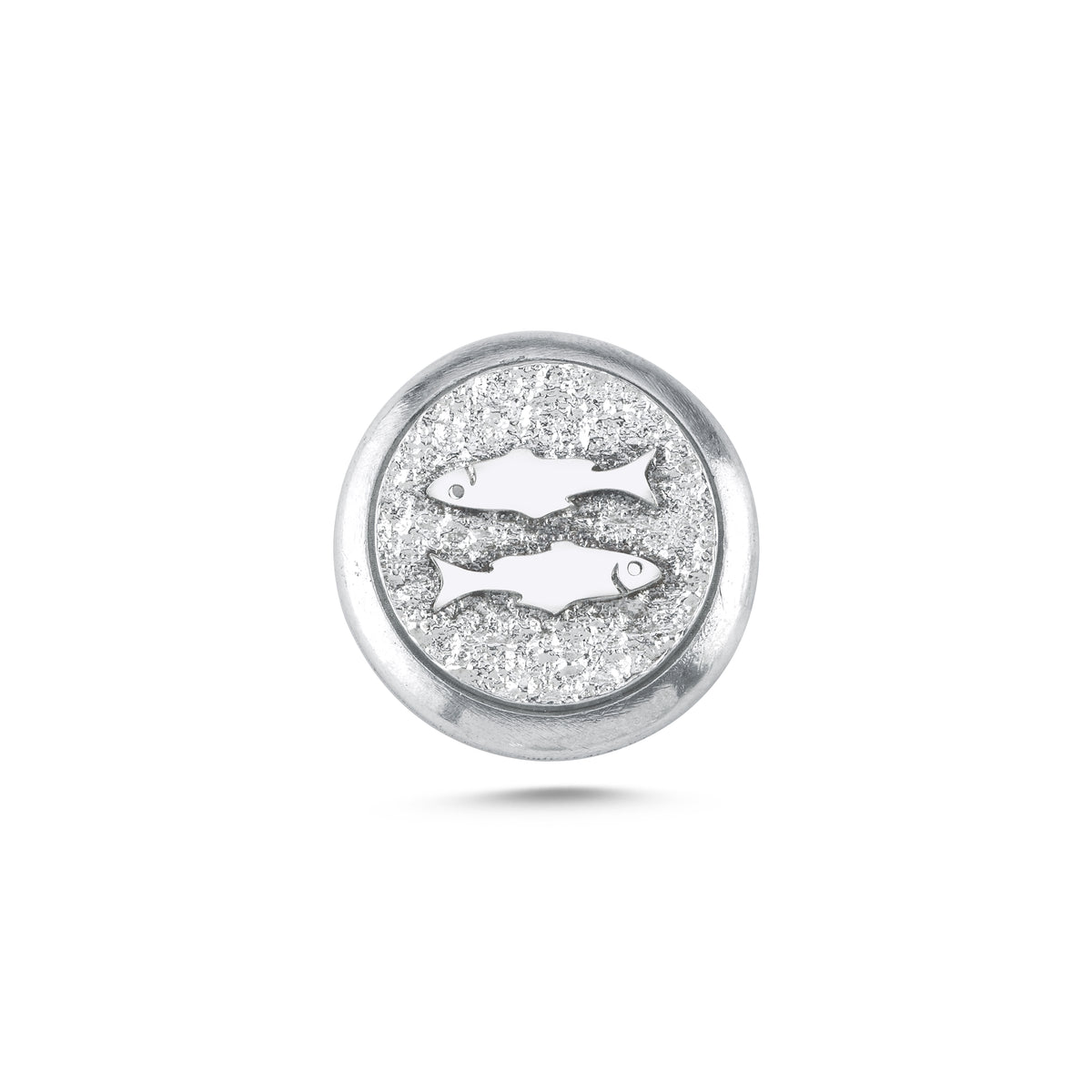 Balık Burcu Hayvanı Manyetik Charm - Light Silver