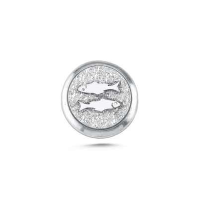 Pisces Zodiac Animal Magnetic Charm - Light Silver