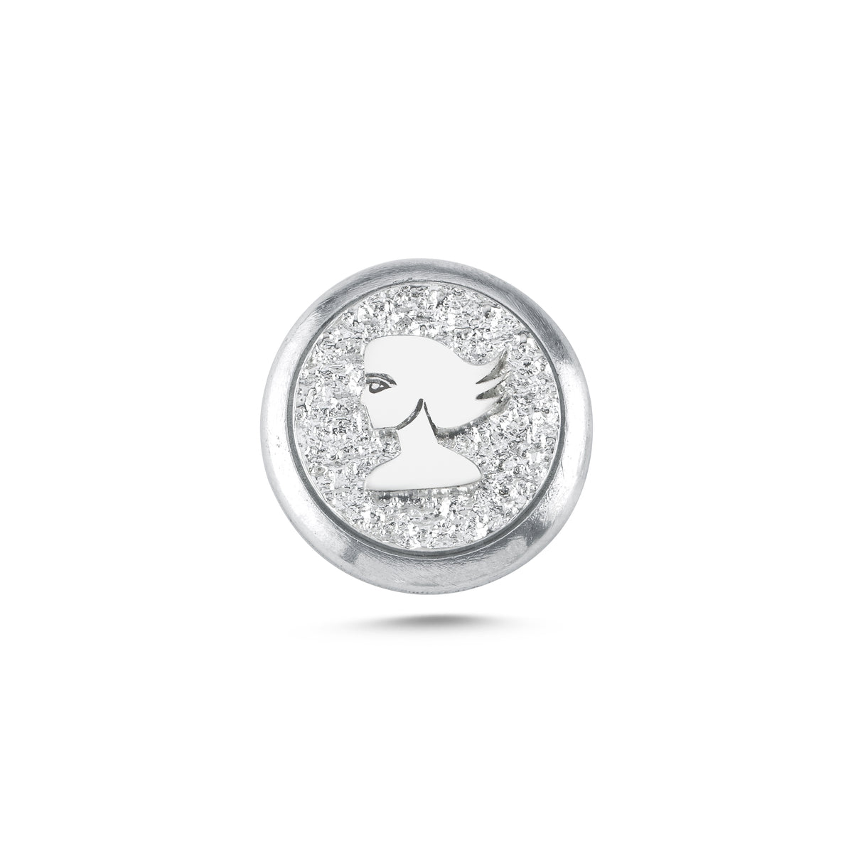 Başak Burcu Sembolü 2 Manyetik Charm - Light Silver