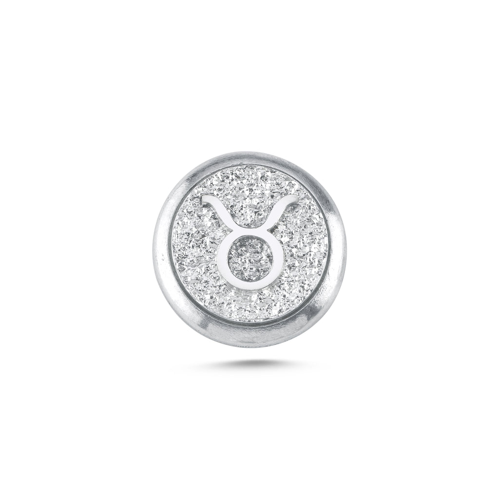 Boğa Burcu Sembolü Manyetik Charm - Light Silver