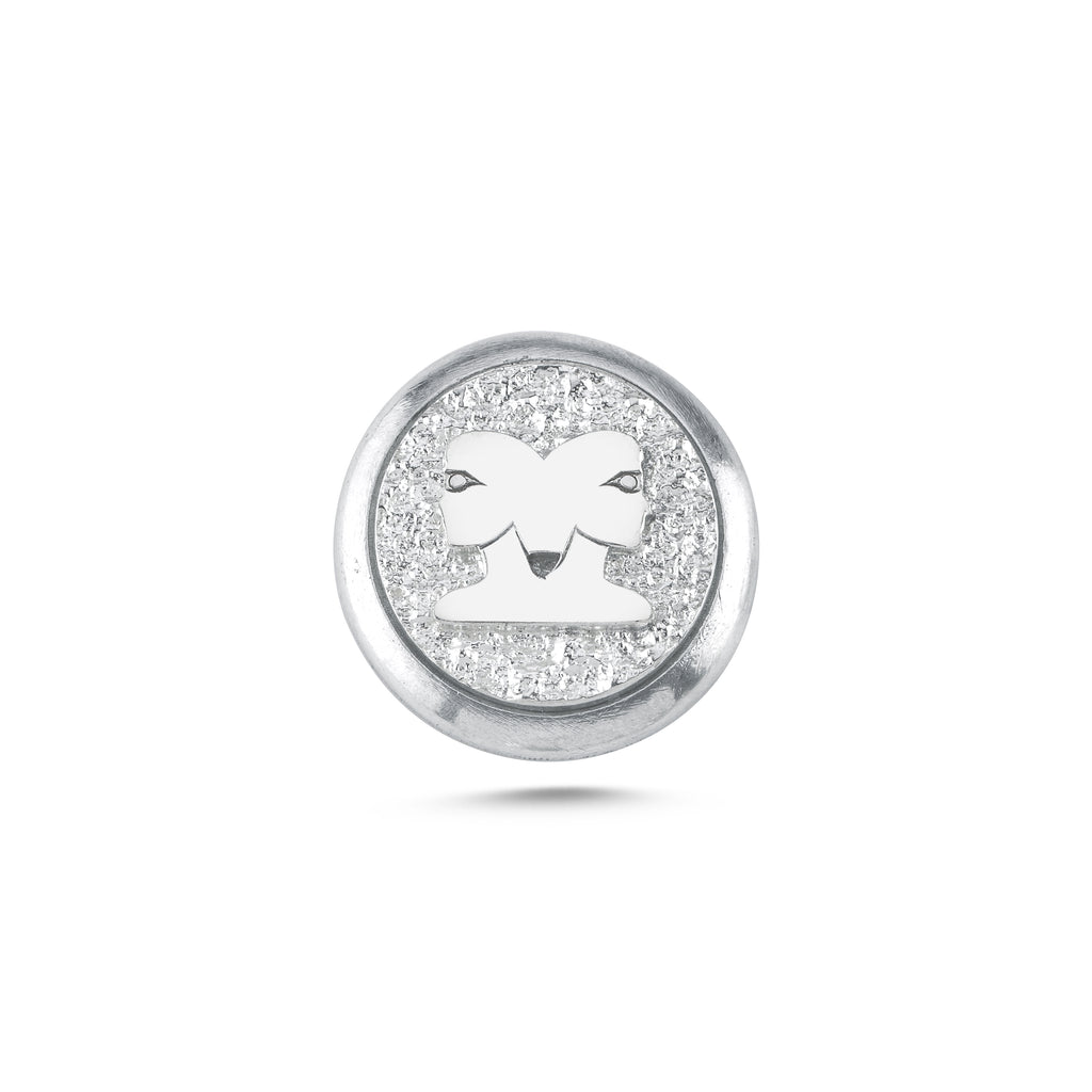 İkizler Burcu Sembolü 2 Manyetik Charm - Light Silver