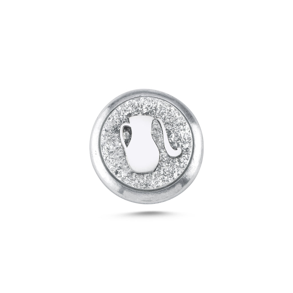 Kova Burcu Sembolü 2 Manyetik Charm - Light Silver