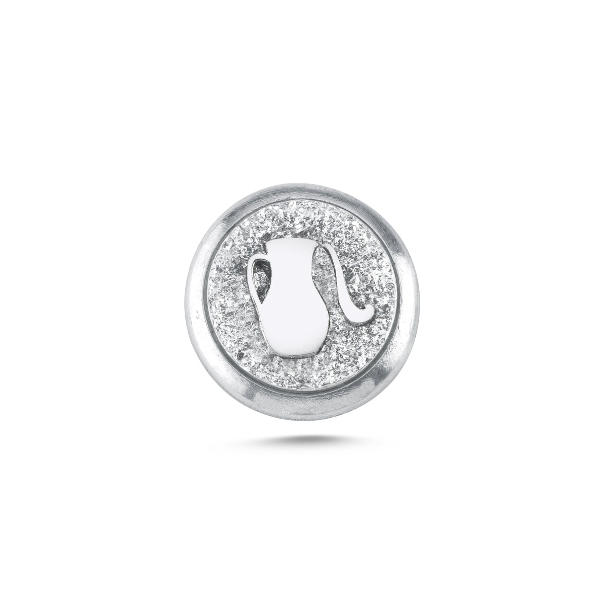 Kova Burcu Sembolü 2 Manyetik Charm - Light Silver