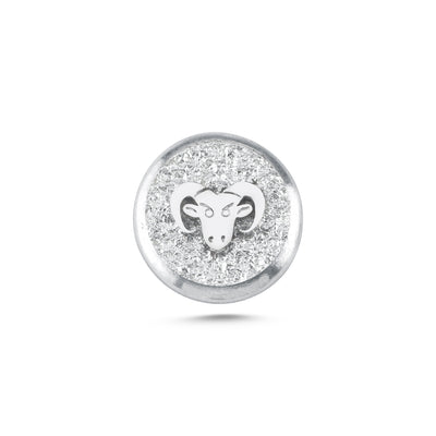 Aries Zodiac Animal Magnetic Charm - Light Silver