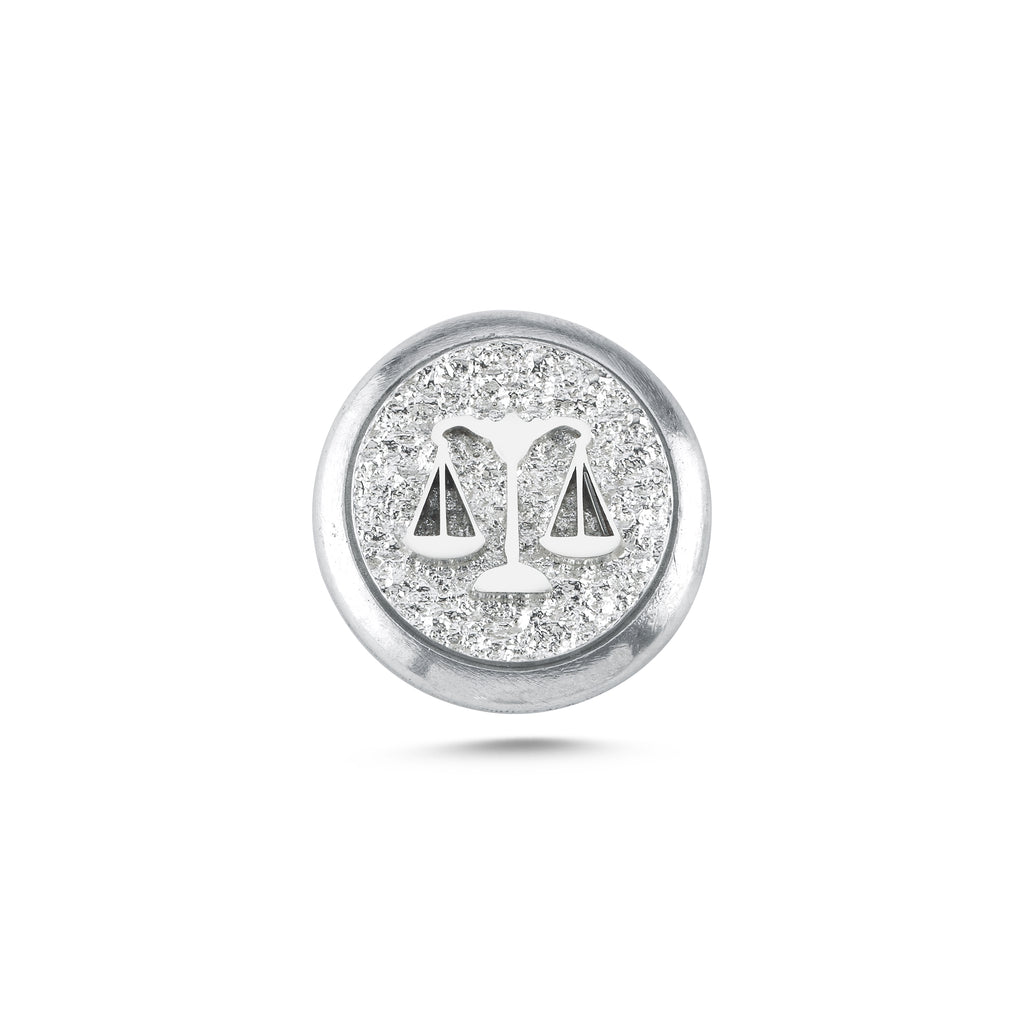 Terazi Burcu Sembolü 2 Manyetik Charm - Light Silver