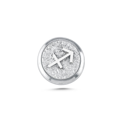 Sagittarius Zodiac Symbol Magnetic Charm - Light Silver