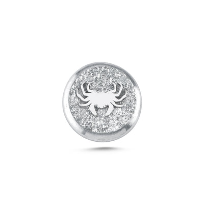 Cancer Zodiac Animal Magnetic Charm - Light Silver