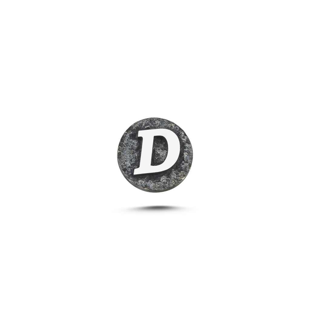 D Harfi Manyetik Charm - Dark Silver