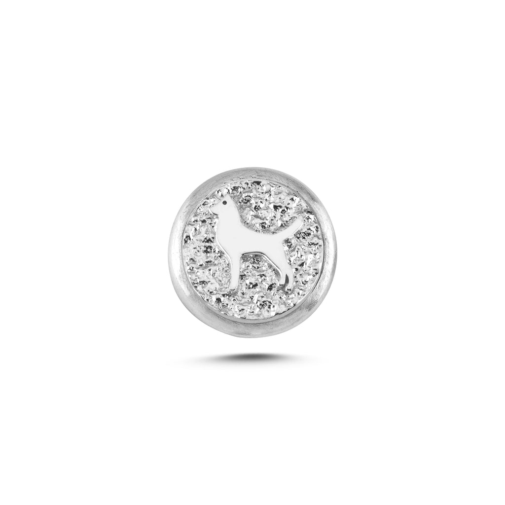 Köpek Sembolü 4 Manyetik Charm - Light Silver