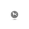 Köpek Sembolü 4 Manyetik Charm - Dark Silver