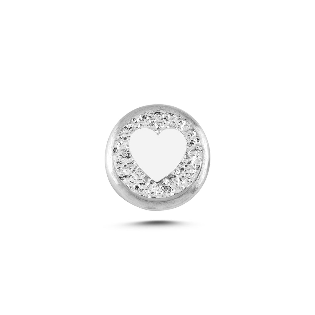 Kalp Sembolü Manyetik Charm - Light Silver