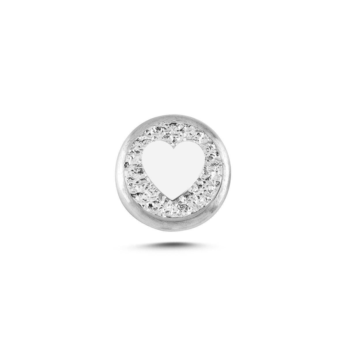 Kalp Sembolü Manyetik Charm - Light Silver