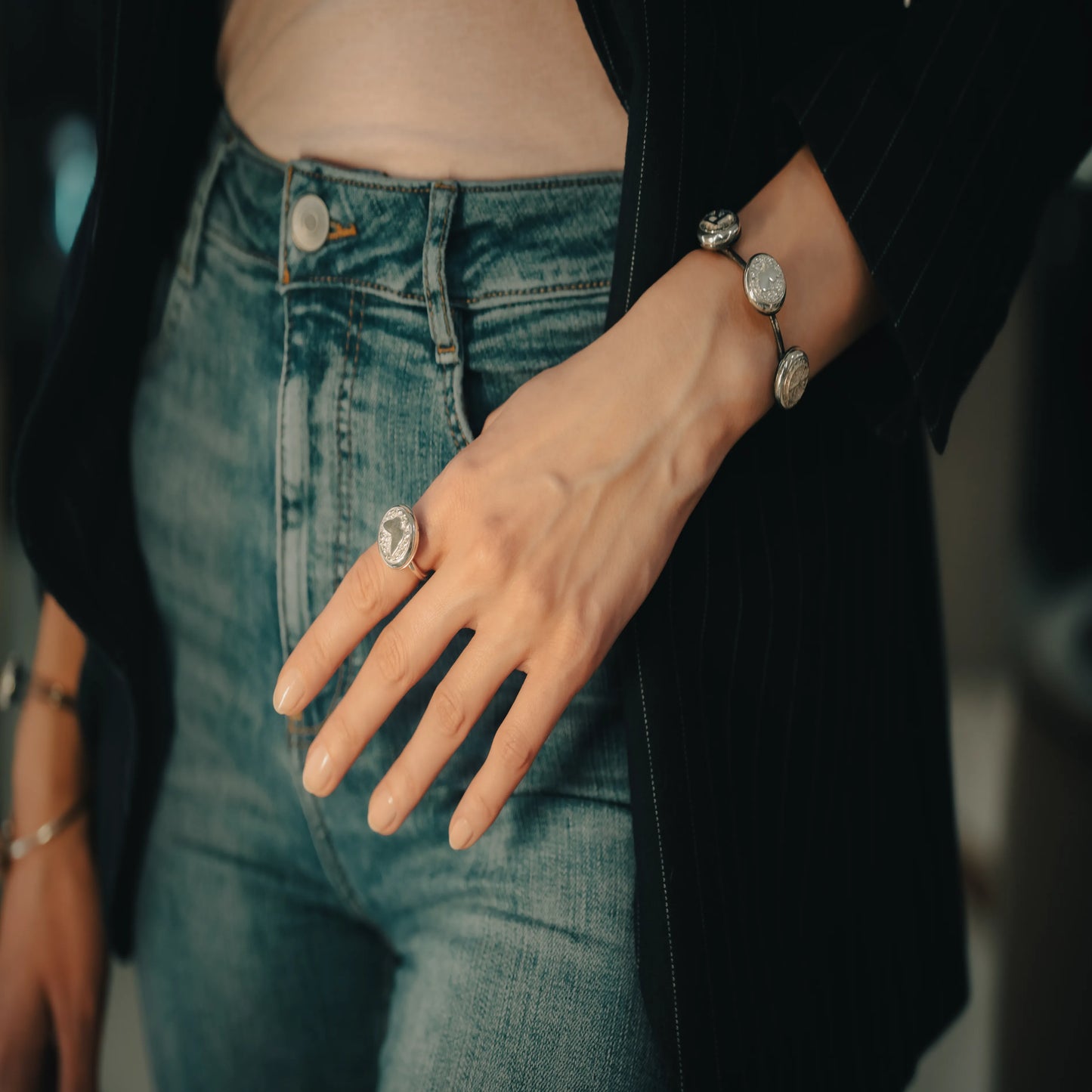 Embossed DC Ring - Deliadore Modular Jewelry