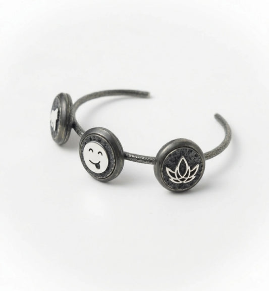 Embossed Trio Charm Bracelet Base - Deliadore Modular Jewelry