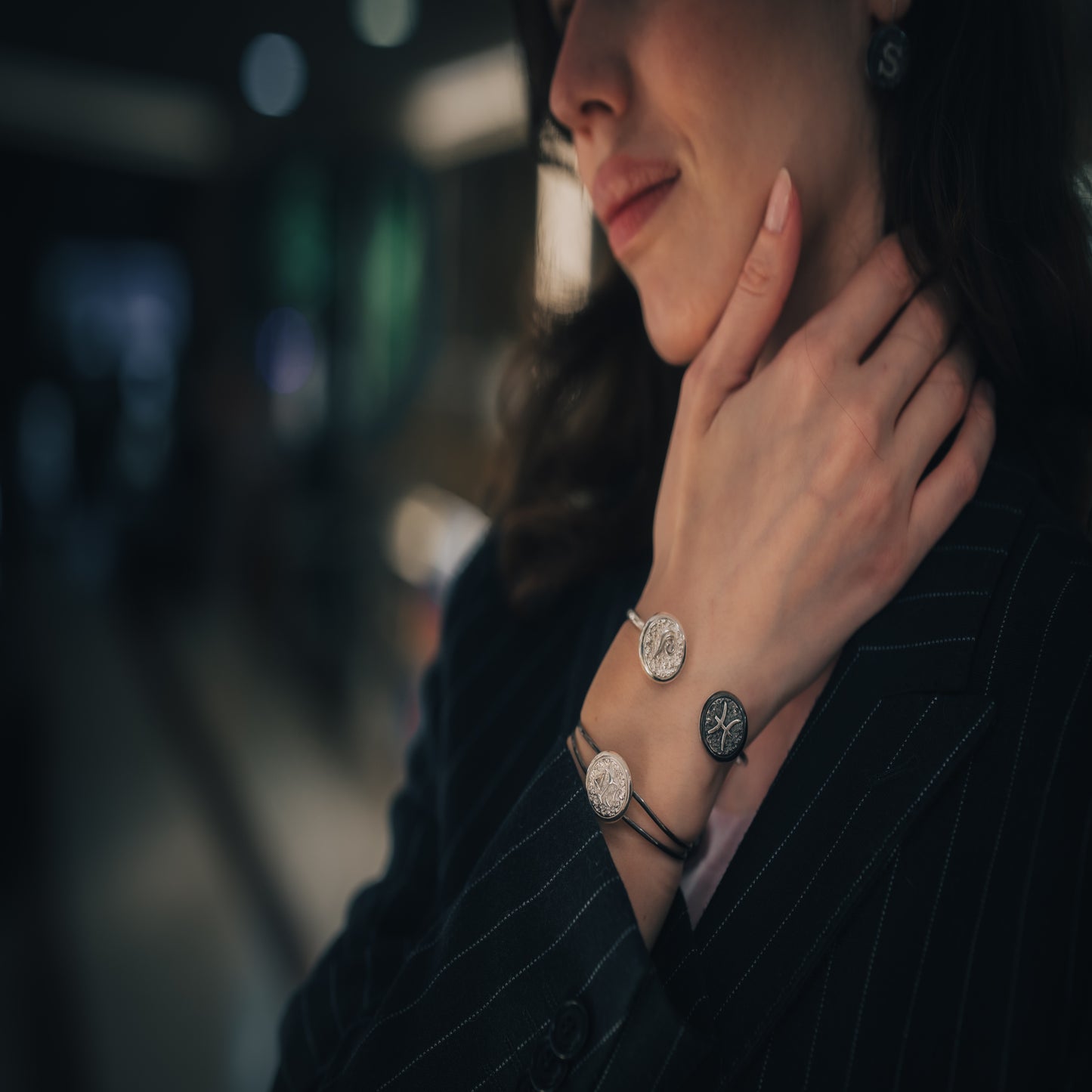 Embossed TwinCore Bracelet - Deliadore Modular Jewelry