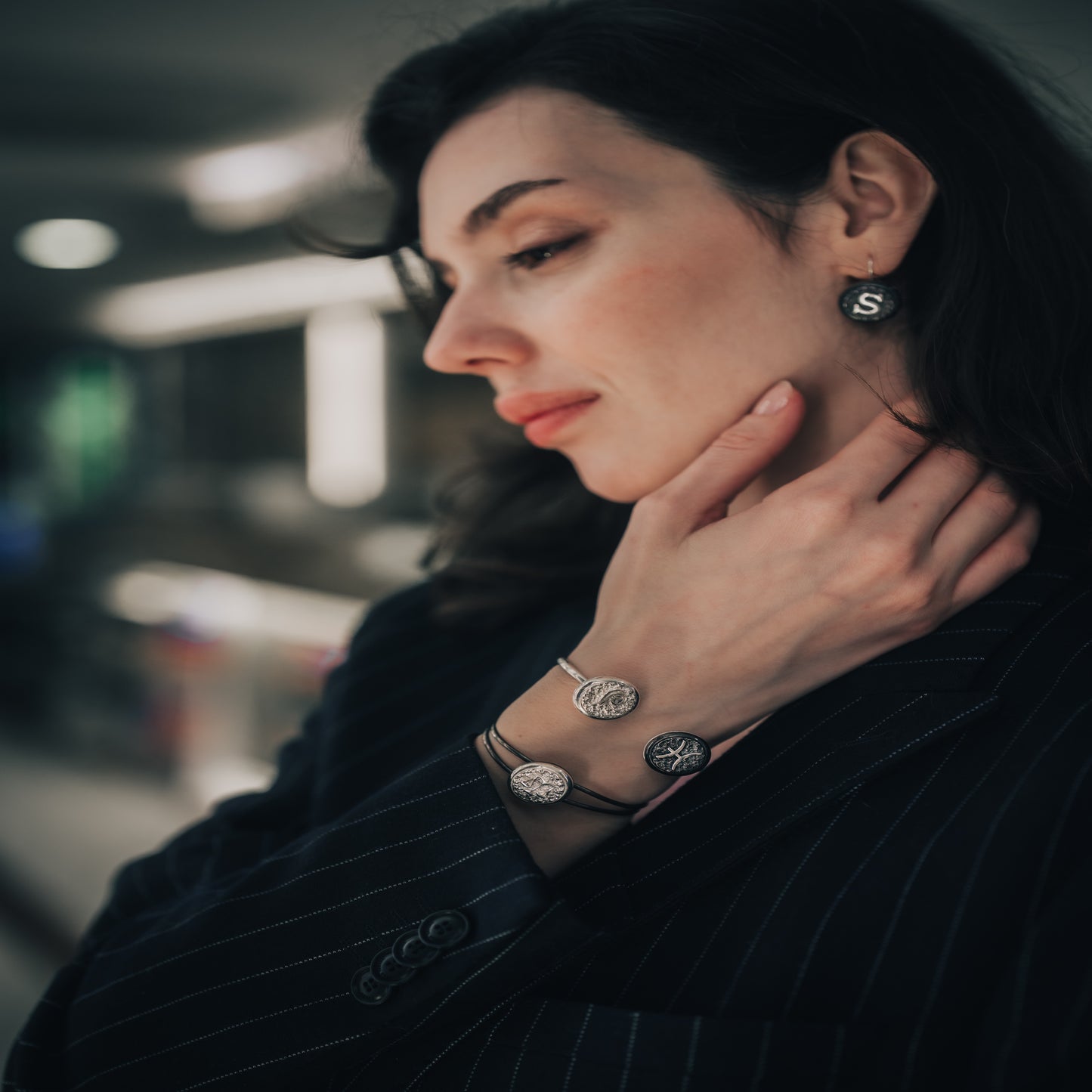 Embossed TwinCore Bracelet - Deliadore Modular Jewelry