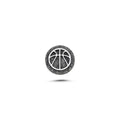 Basketbol Sembolü Manyetik Charm - Dark Silver