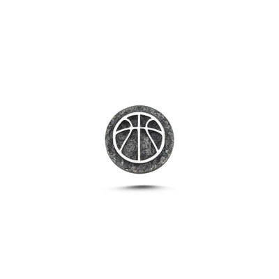Basketbol Sembolü Manyetik Charm - Dark Silver