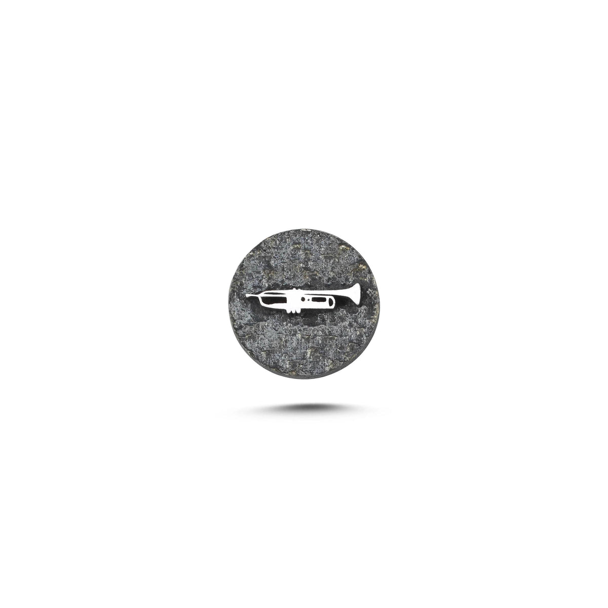Trompet Sembolü Manyetik Charm - Dark Silver