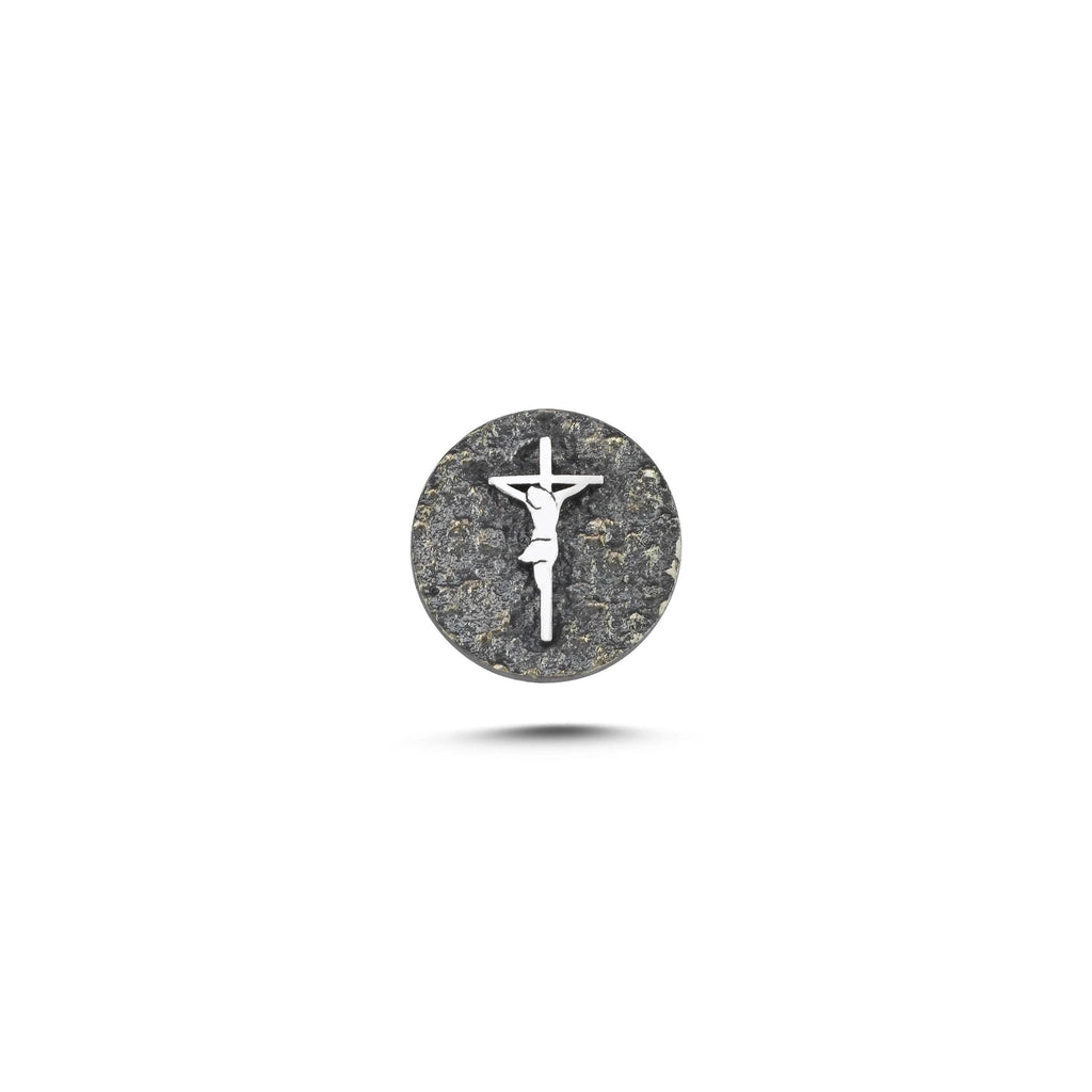 İsa Sembolü Manyetik Charm - Dark Silver