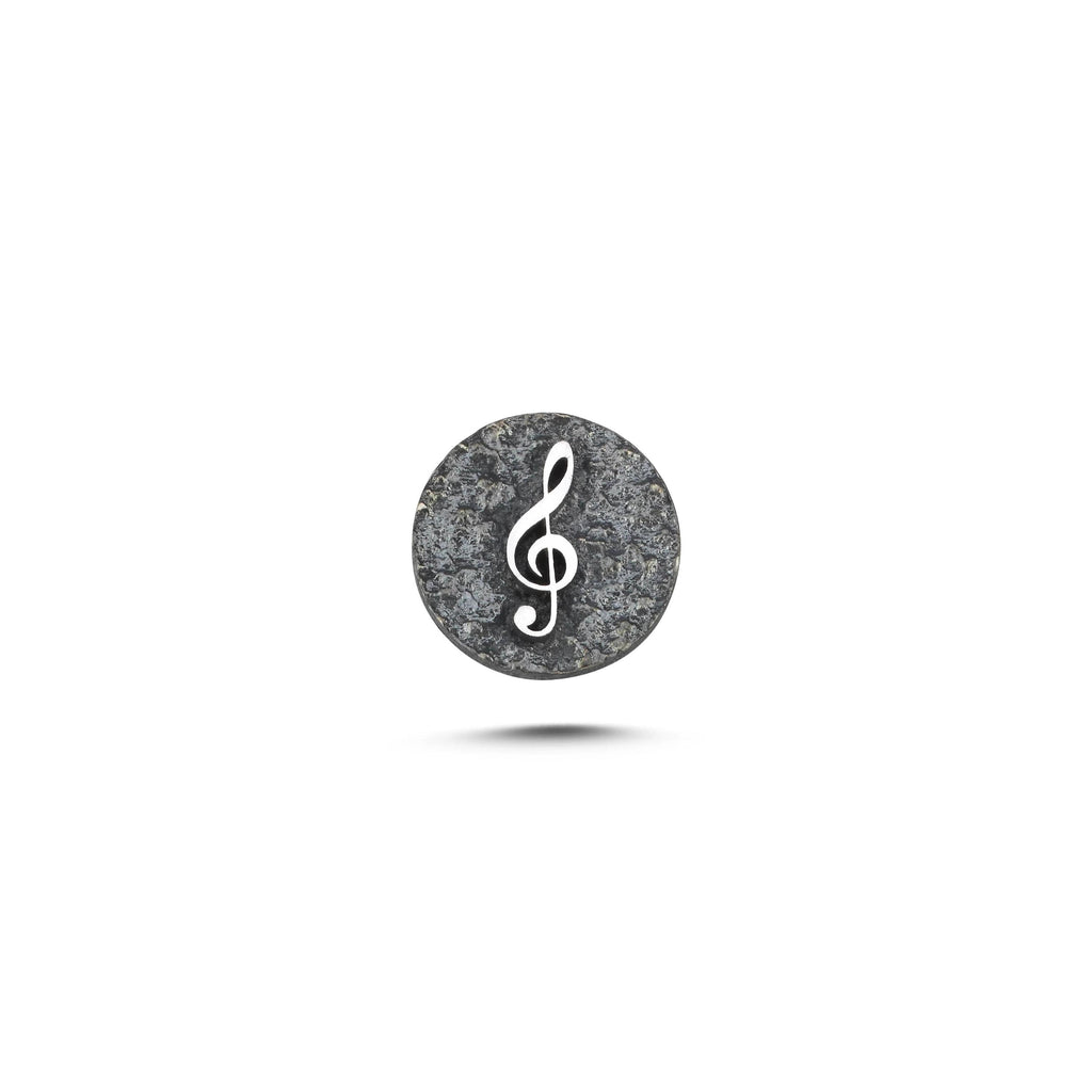 Sol Anahtarı Sembolü Manyetik Charm - Dark Silver