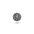 Sol Anahtarı Sembolü Manyetik Charm - Dark Silver