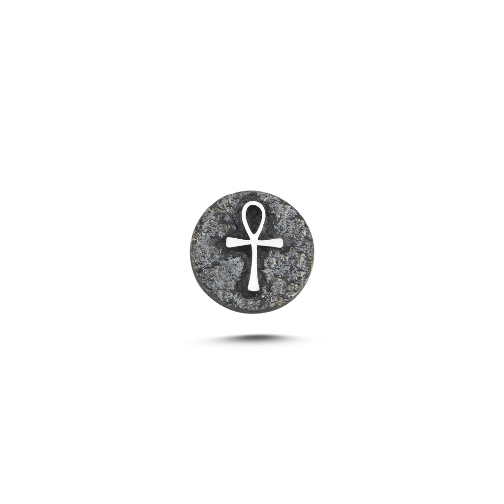 Ankh Sembolü Manyetik Charm - Dark Silver