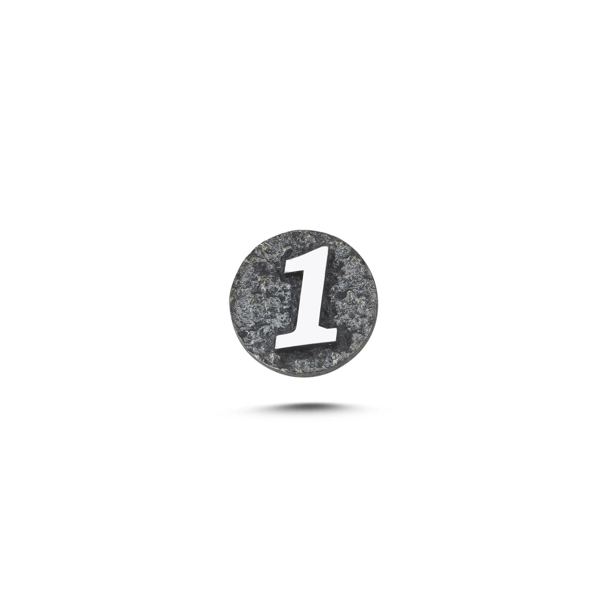 1 Rakamı Manyetik Charm - Dark Silver