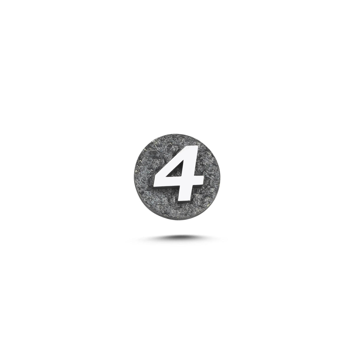 4 Rakamı Manyetik Charm - Dark Silver