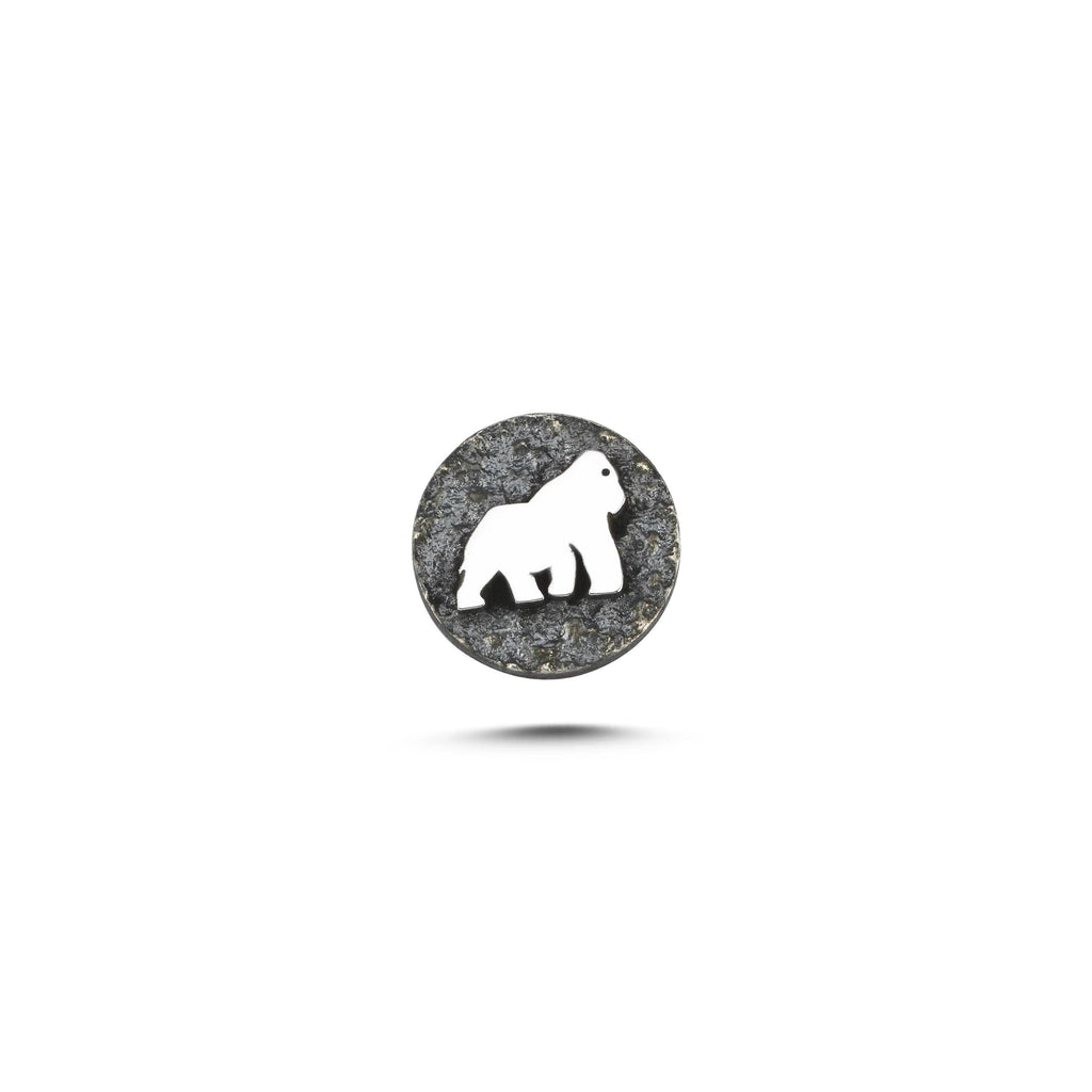 Goril Sembolü Manyetik Charm - Dark Silver