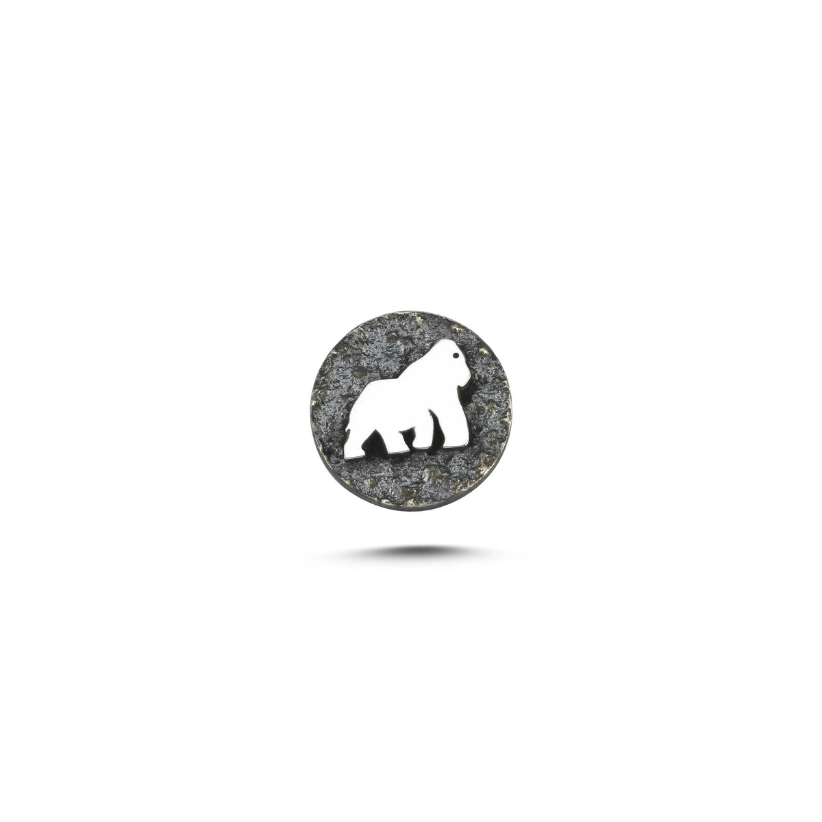 Goril Sembolü Manyetik Charm - Dark Silver
