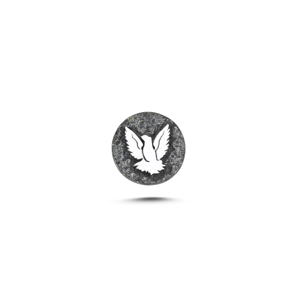 Anka Kuşu Sembolü Manyetik Charm - Dark Silver