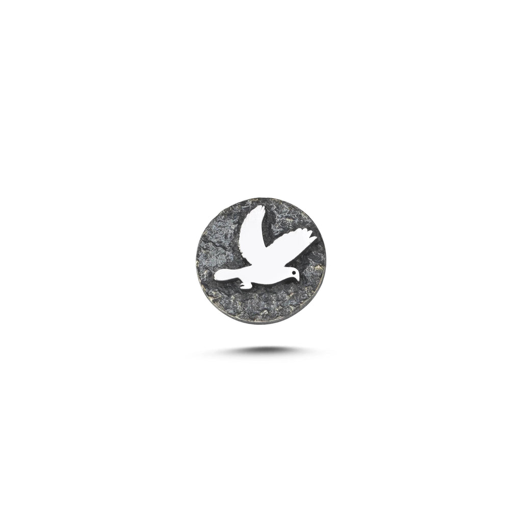 Güvercin Sembolü 1 Manyetik Charm - Dark Silver