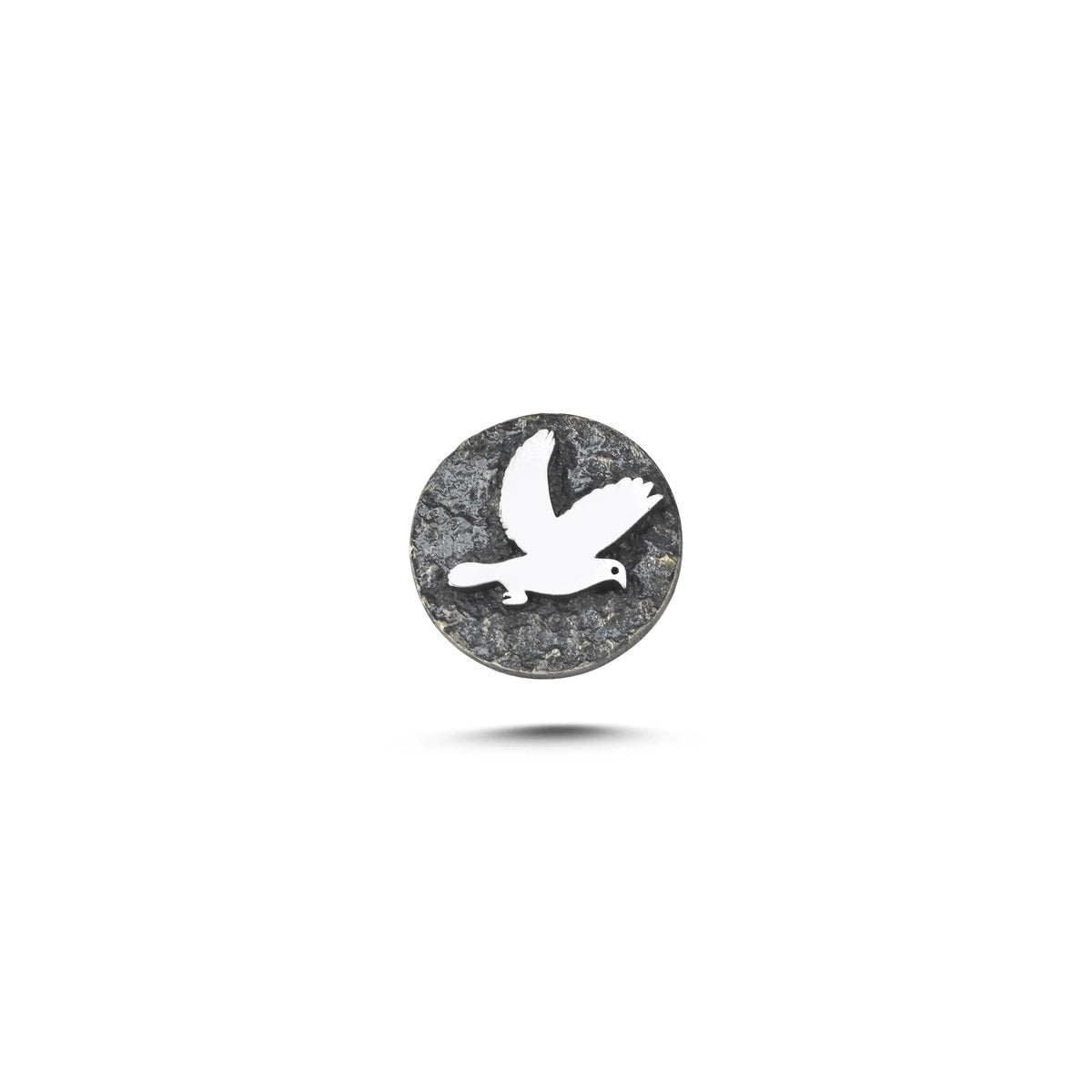 Güvercin Sembolü 1 Manyetik Charm - Dark Silver