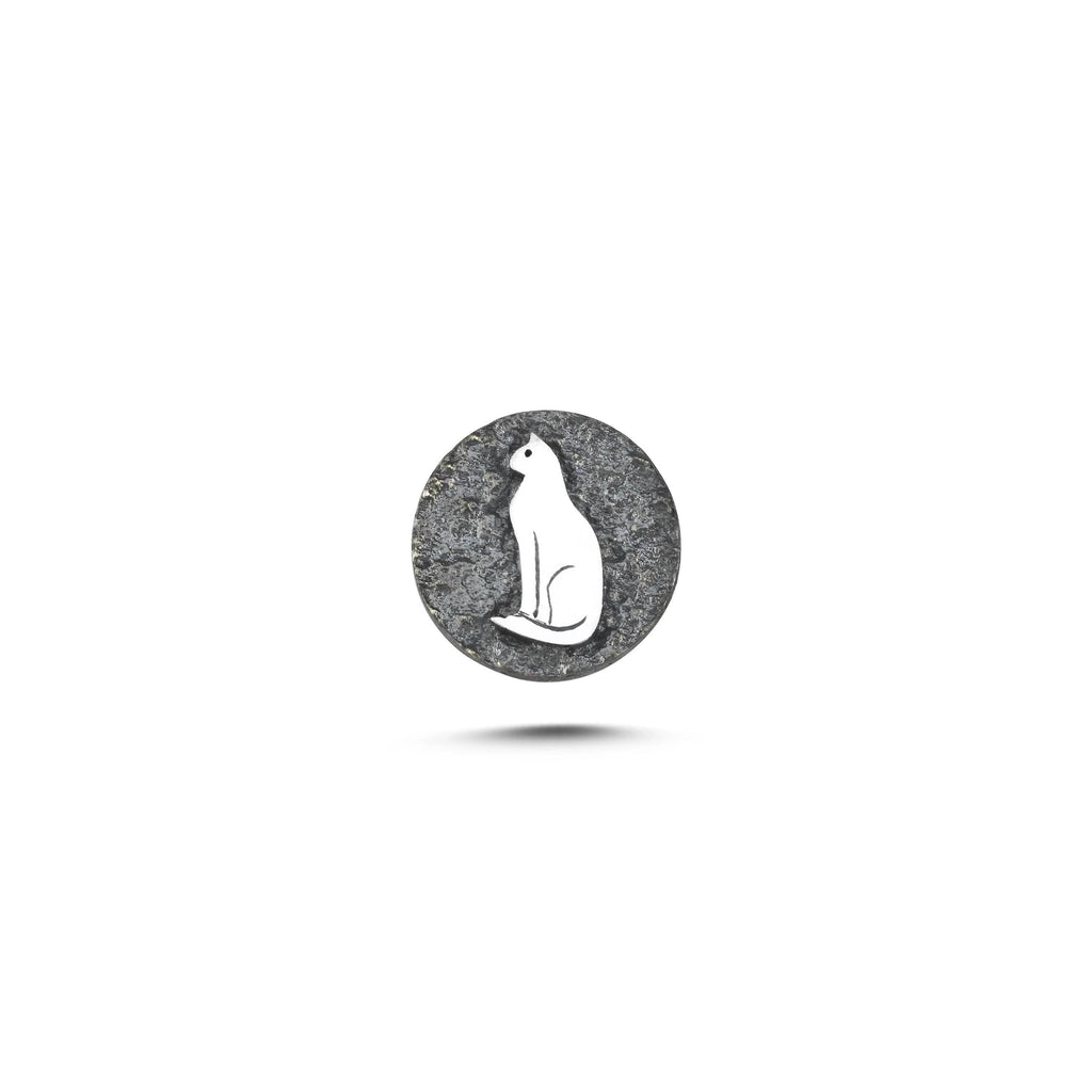Kedi Sembolü 4 Manyetik Charm - Dark Silver
