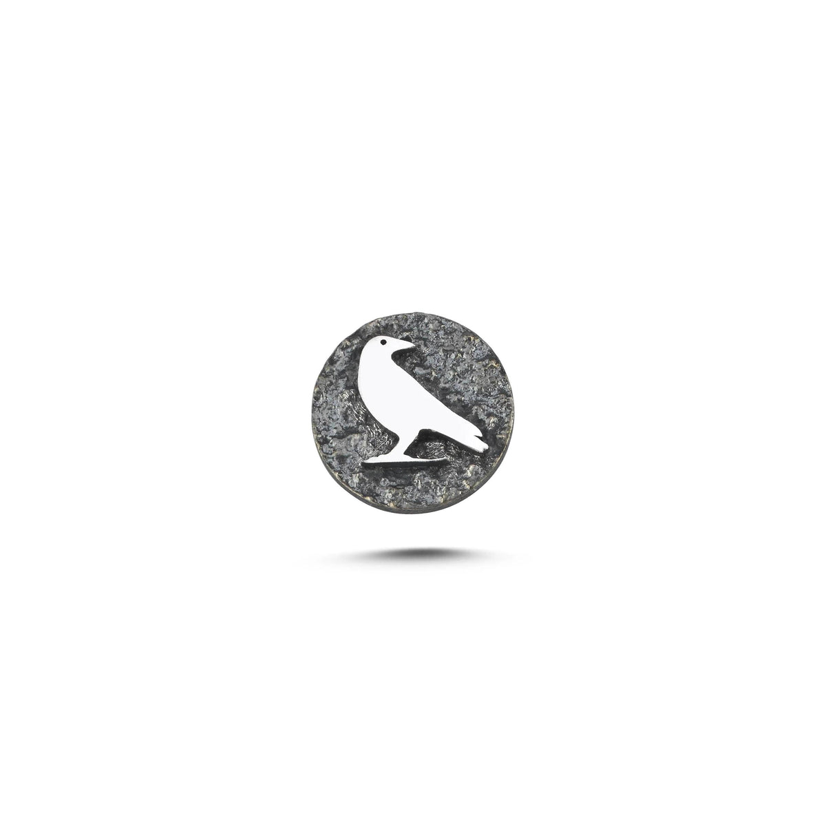 Kuzgun Sembolü Manyetik Charm - Dark Silver