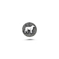 Köpek Sembolü 2 Manyetik Charm - Dark Silver