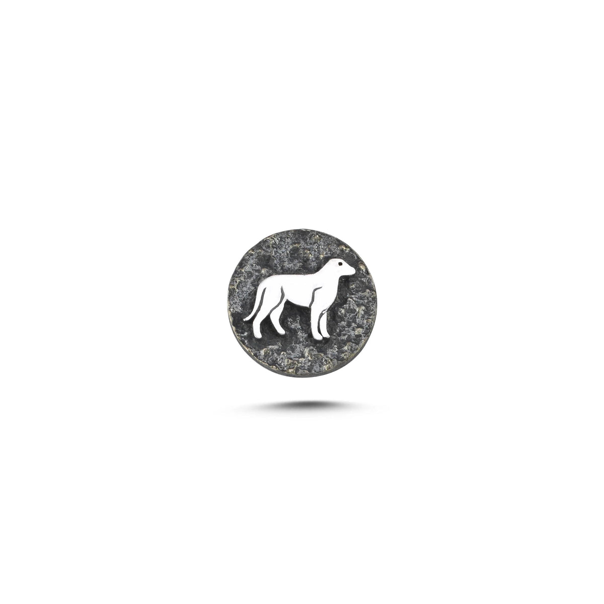 Köpek Sembolü 2 Manyetik Charm - Dark Silver