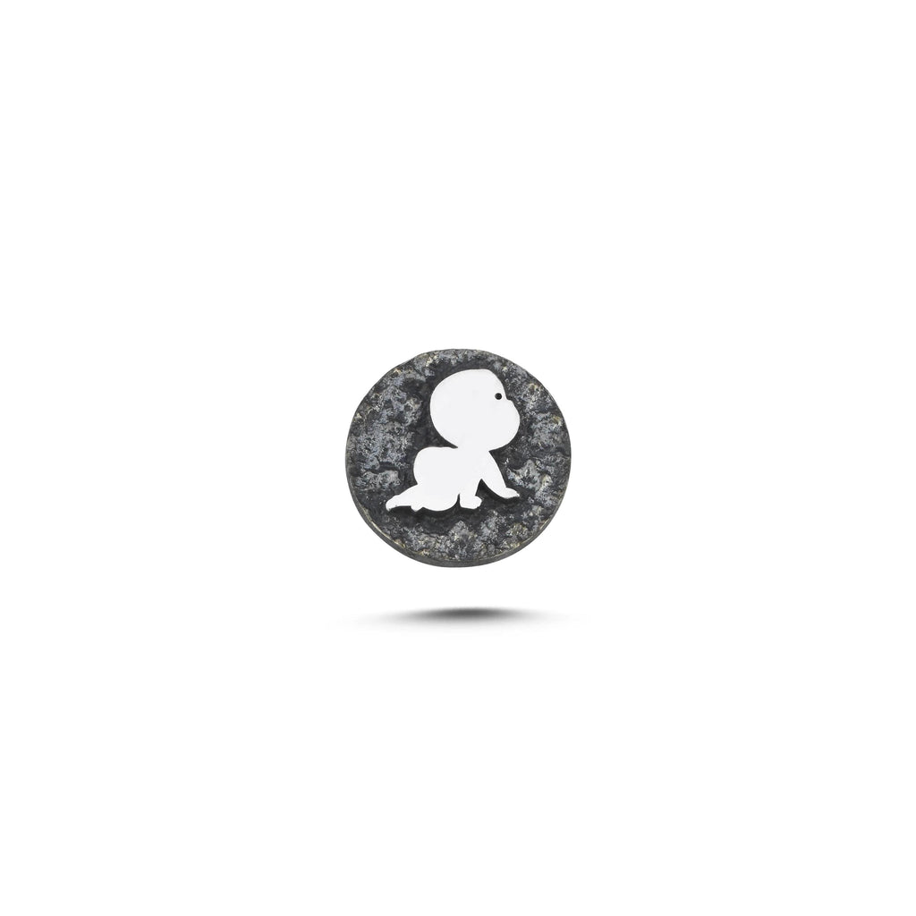 Bebek Sembolü Manyetik Charm - Dark Silver