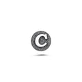 C Harfi Manyetik Charm - Dark Silver