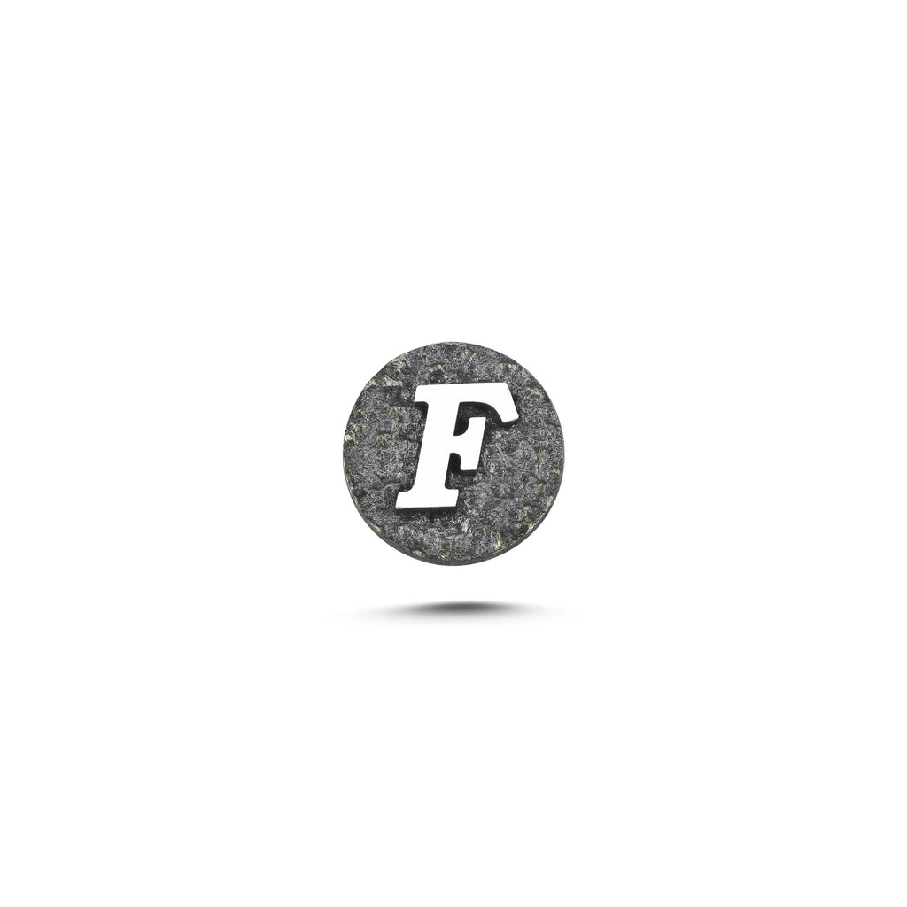 F Harfi Manyetik Charm - Dark Silver