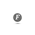 F Harfi Manyetik Charm - Dark Silver