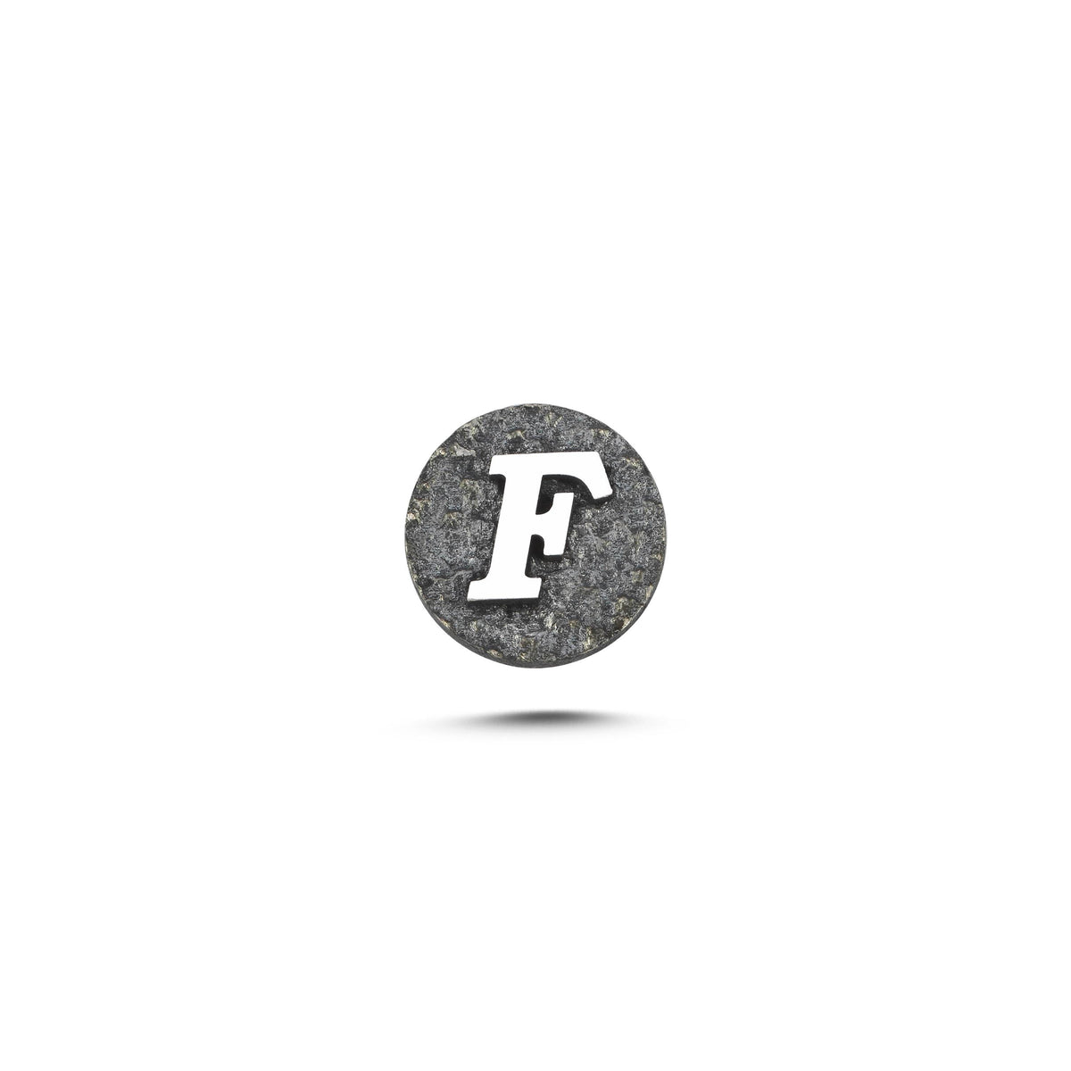 F Harfi Manyetik Charm - Dark Silver