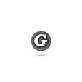 G Harfi Manyetik Charm - Dark Silver