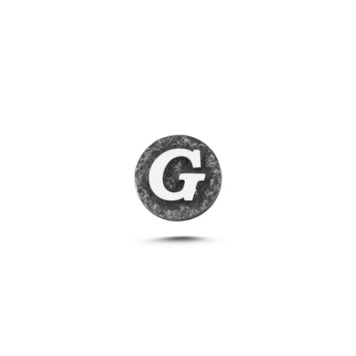 G Letter Magnetic Charm - Dark Silver