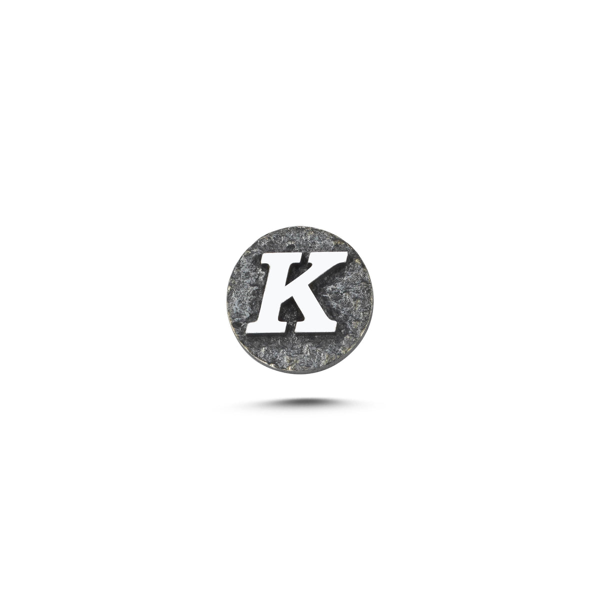 K Harfi Manyetik Charm - Dark Silver